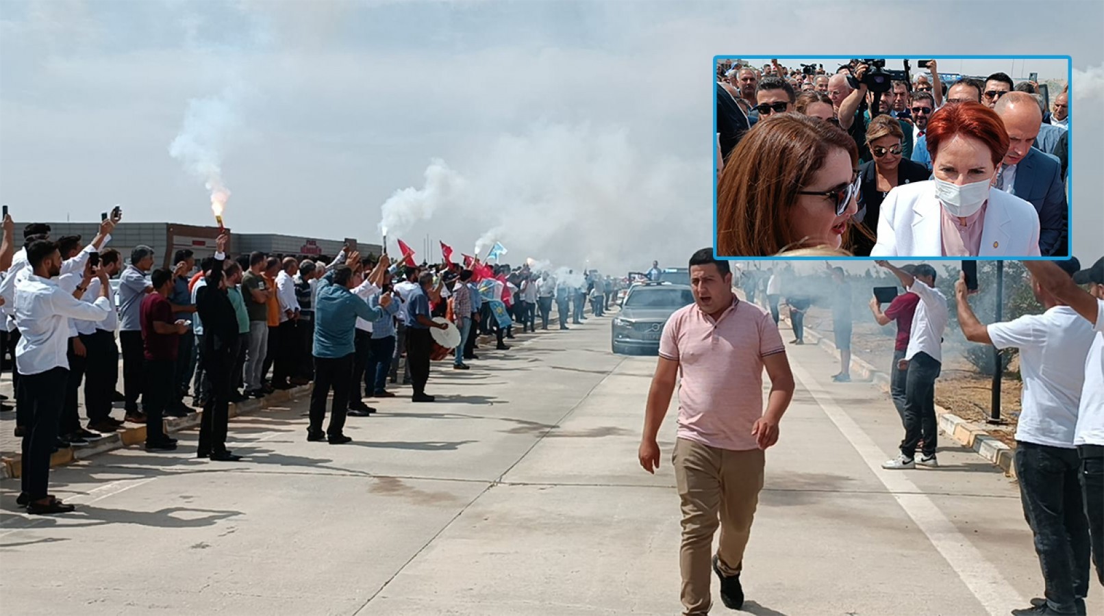 İyi Parti Lideri Meral Akşener Şanlıurfa'da Binlerce Kişiyle Karşılandı;