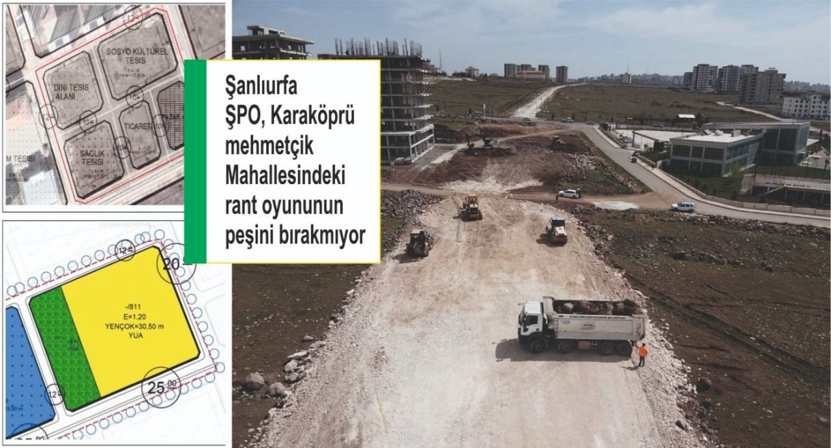 Şanlıurfa Şehir Plancıları Odasından Karaköprü Dini Tesis Alanıyla İlgili Açıklama;