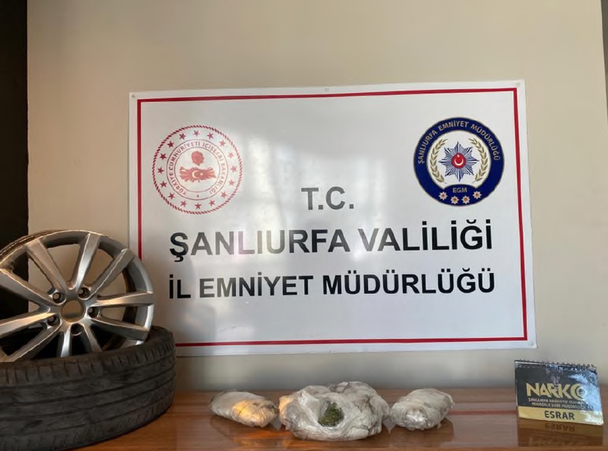 Urfa'da Uyuşturucu Operasyonu 2 Kilo yakalandı;