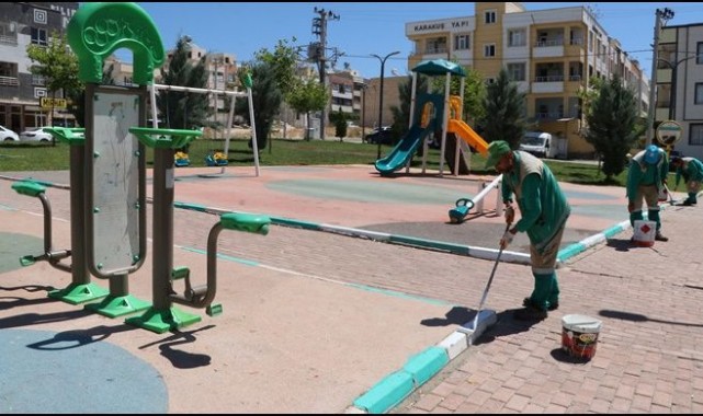 Haliliye'deki Parklar ve Çocuk Oyun Grupları Yenileniyor.;