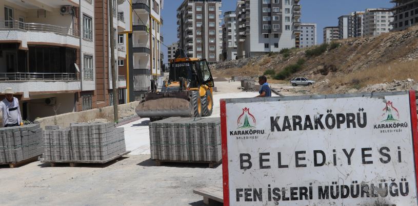 Karaköprü'de Parke Çalışmaları Devam Ediyor;