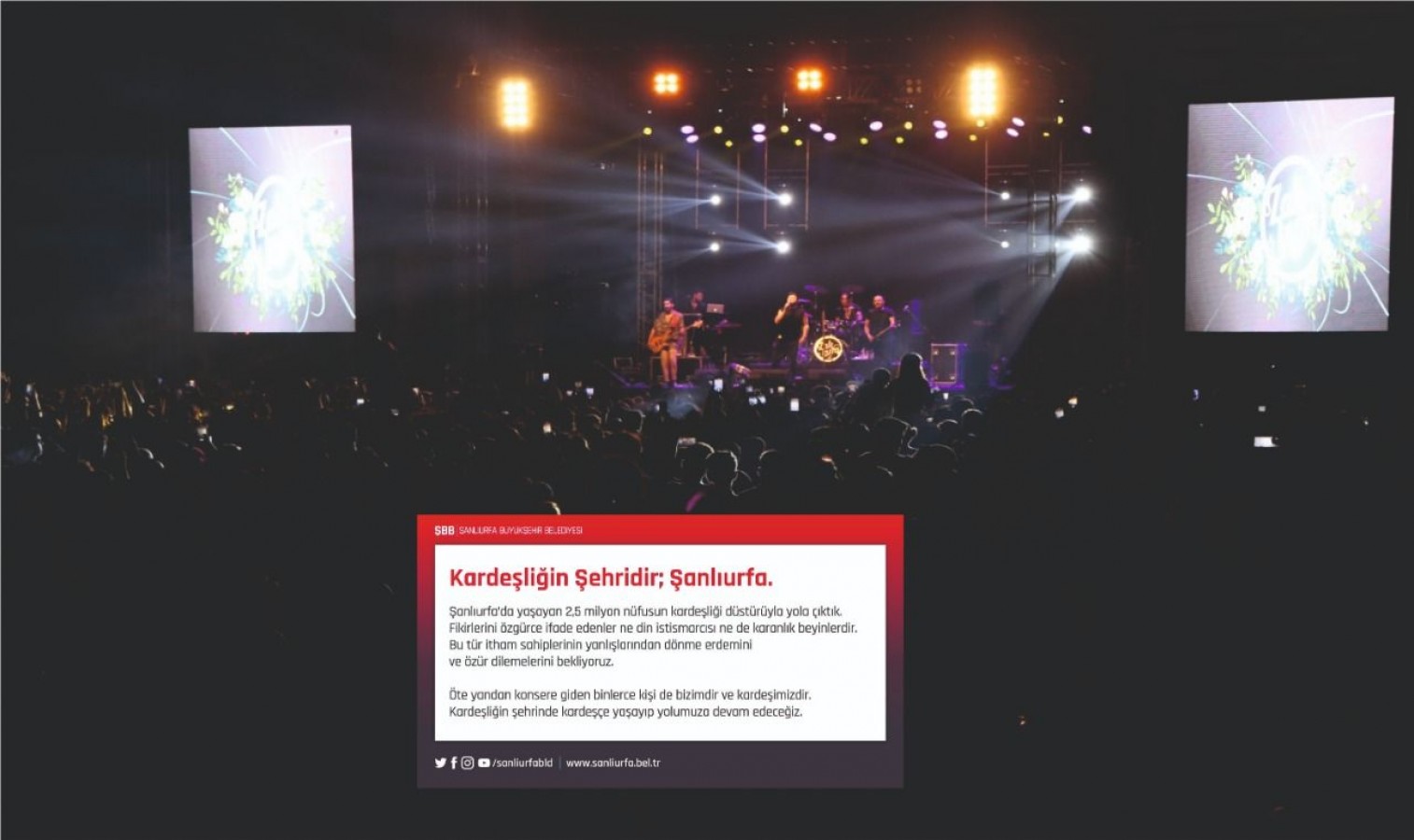Şanlıurfa Büyükşehir'den Zakkum Konseri Açıklaması;