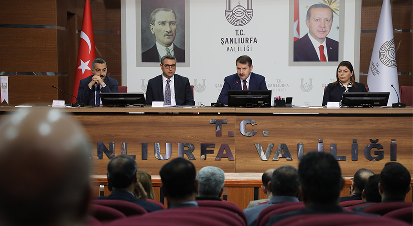 Şanlıurfa il Koordinasyon Kurulu Vali Ayhan Başkanlığında Toplandı;