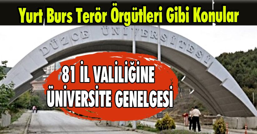 Şanlıurfa Valiliğine Üniversite  ve Yurtlarla ilgili Önemli Genelge