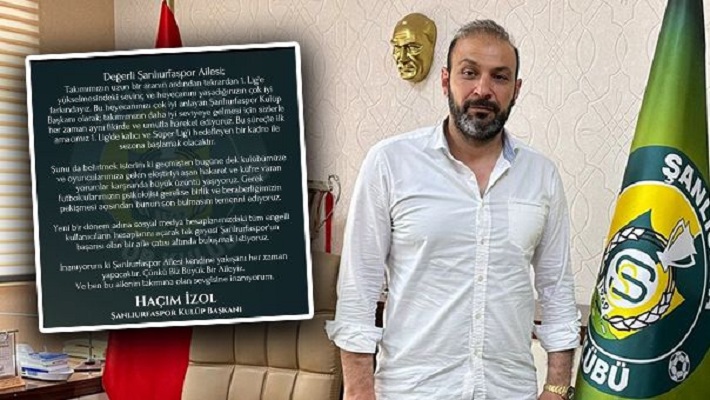 Şanlıurfaspor Başkanı İzol’dan Açıklama Tüm Engelleri Kaldırıyoruz