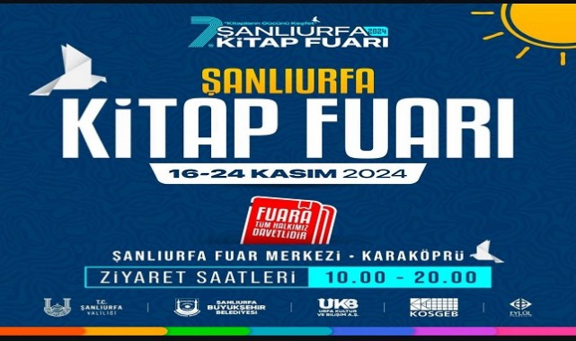 Şanlıurfa Kitap Fuarı Başlıyor, Ünlü Yazarlar, Şairler ve Onlarca Yayınevinden Okurlarına Davet