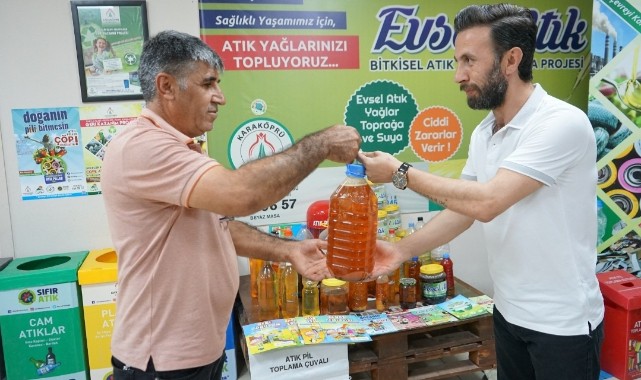 Karaköprü Çevreyi Koruyor Atık Yağlar Geri Dönüşüme Kazandırılıyor;