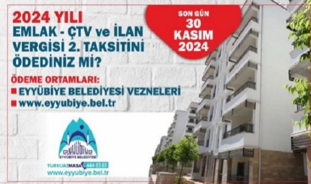 Eyyübiye Belediyesinden Duyuru Son Gün 30 Kasım