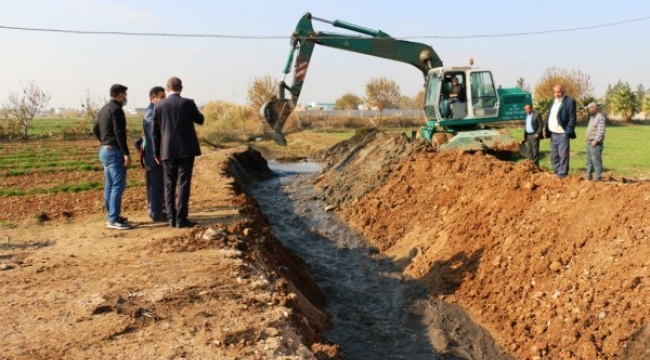 Akçakale'de drenaj çalışmaları başlatıldı;