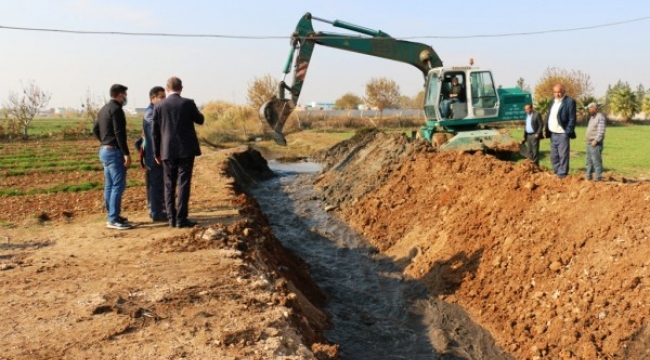 Akçakale&#39;de drenaj çalışmaları başlatıldı