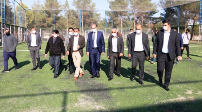 Akçakale'deki spor tesisinde yenileme yapıldı;