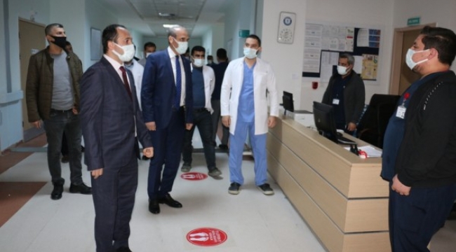 Yalçınkaya ve Sağlık Müdürü Erkuş, sağlıkçıları ziyaret etti;