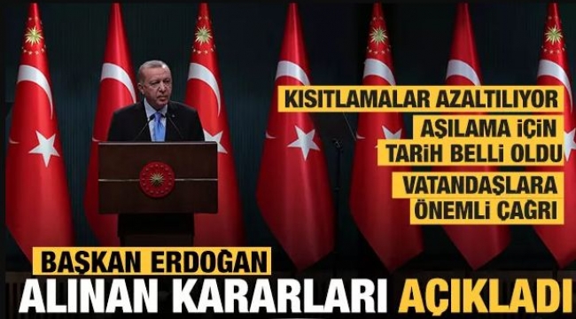 Başkan Erdoğan Kararları Açıkladı