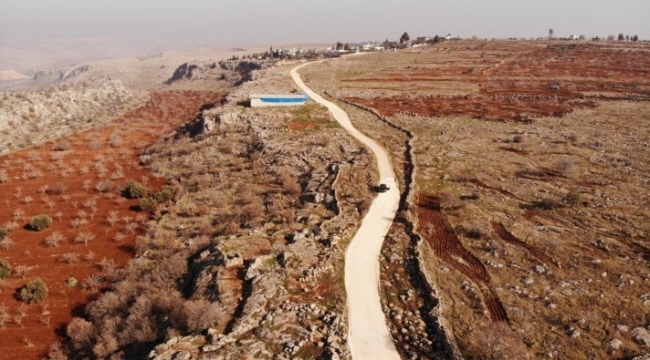 Halfeti&#39;de yol çalışmaları devam ediyor