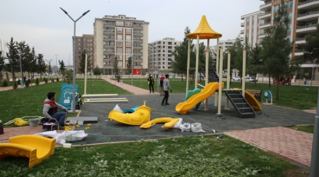Haliliye'de park yapım çalışmaları sürüyor;