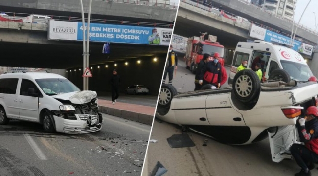 Narlıdere Kavşağında feci kaza: Yaralılar var (Güncellendi);