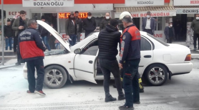 Şanlıurfa&#39;da araç yangını