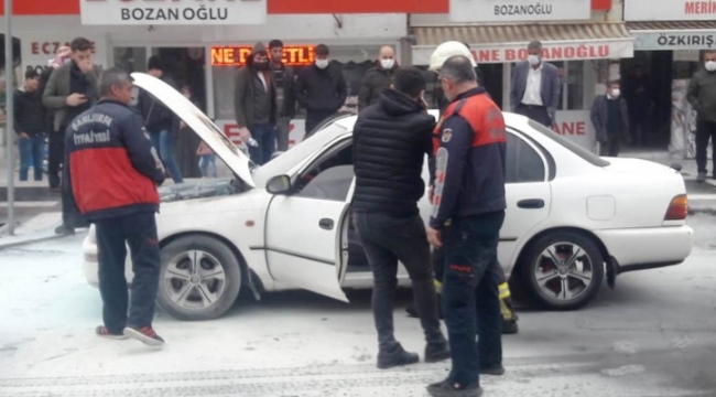 Şanlıurfa&#39;da araç yangını;