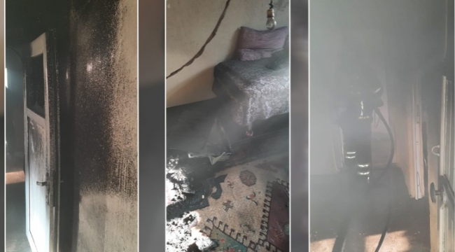 Urfa'nın ilçesindeki ev yangın çıktı;