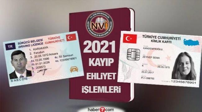 Ehliyet Kayıp ve yenileme işlemleri 2021 sürücü belgesi randevu ve ceza ödeme...;