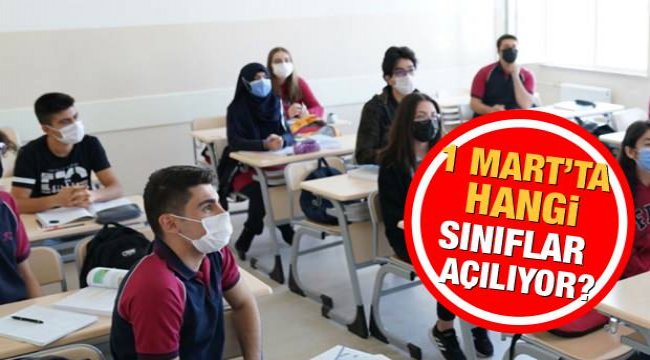 MEB 2021 okulların açılma tarihi! 1 Mart'ta hangi sınıflar açılıyor? Yüz yüze eğitime valilik..