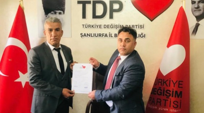 TDP Harran ilçe başkanı belli oldu ;