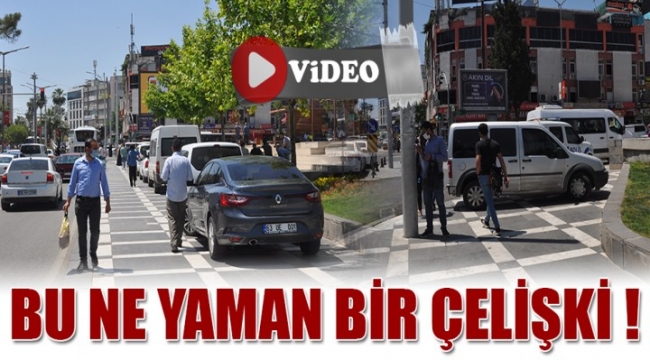 Otoparkın yanında kaldırıma park ettiler;