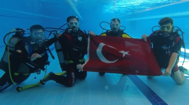 Belediye personellerine tüple uygulamalı  dalış eğitimi verildi.;