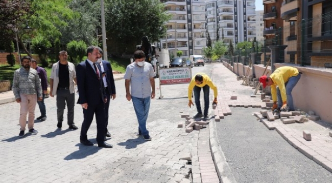 Metin baydilii 4 mahallede devam eden çalışmaları yerinde inceledi.;