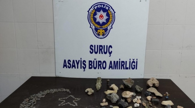 SURUÇ'TA ÇOK SAYIDA TARİHİ ESER ELE GEÇİRİLDİ;