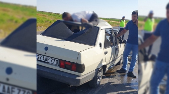 Urfa'da Feci Kaza Otomobil Motora Çarptı 1 Ölü 2 Yaralı
