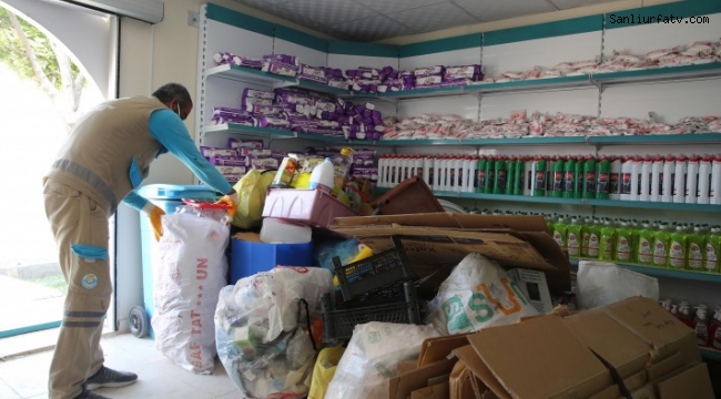 Haliliye'de Sıfır Atık Toplama Marketinde Yüzlerce Kiloluk Atık Geri Dönüşüme Kazandırıldı;