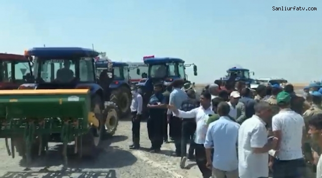 Şanlıurfa'da Çiftçiler Elektrik Kesintisini Traktörle Protesto Etti;