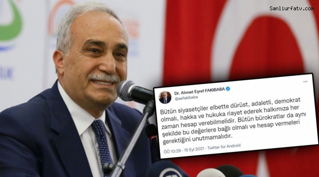 Ahmet Eşref Fakıbaba'dan Gündem Olacak Paylaşım