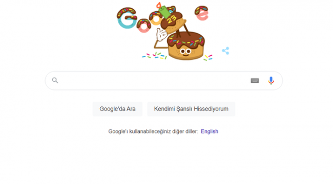 Google 23. yaş günü doodle'ı nedir? Google ne zaman, Google Türkiye ;