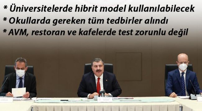 Yüz yüze eğitimden dönüş yok