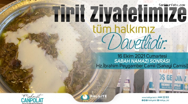 Haliliye'den Tirit Ziyafetine Davet