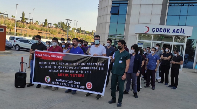 Urfa'da Asistan Hekimler'den Protesto Öğrenciyiz Köle Değil
