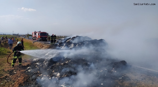 Urfa'da Tonlarca Pamuk Yangında Kül oldu..;