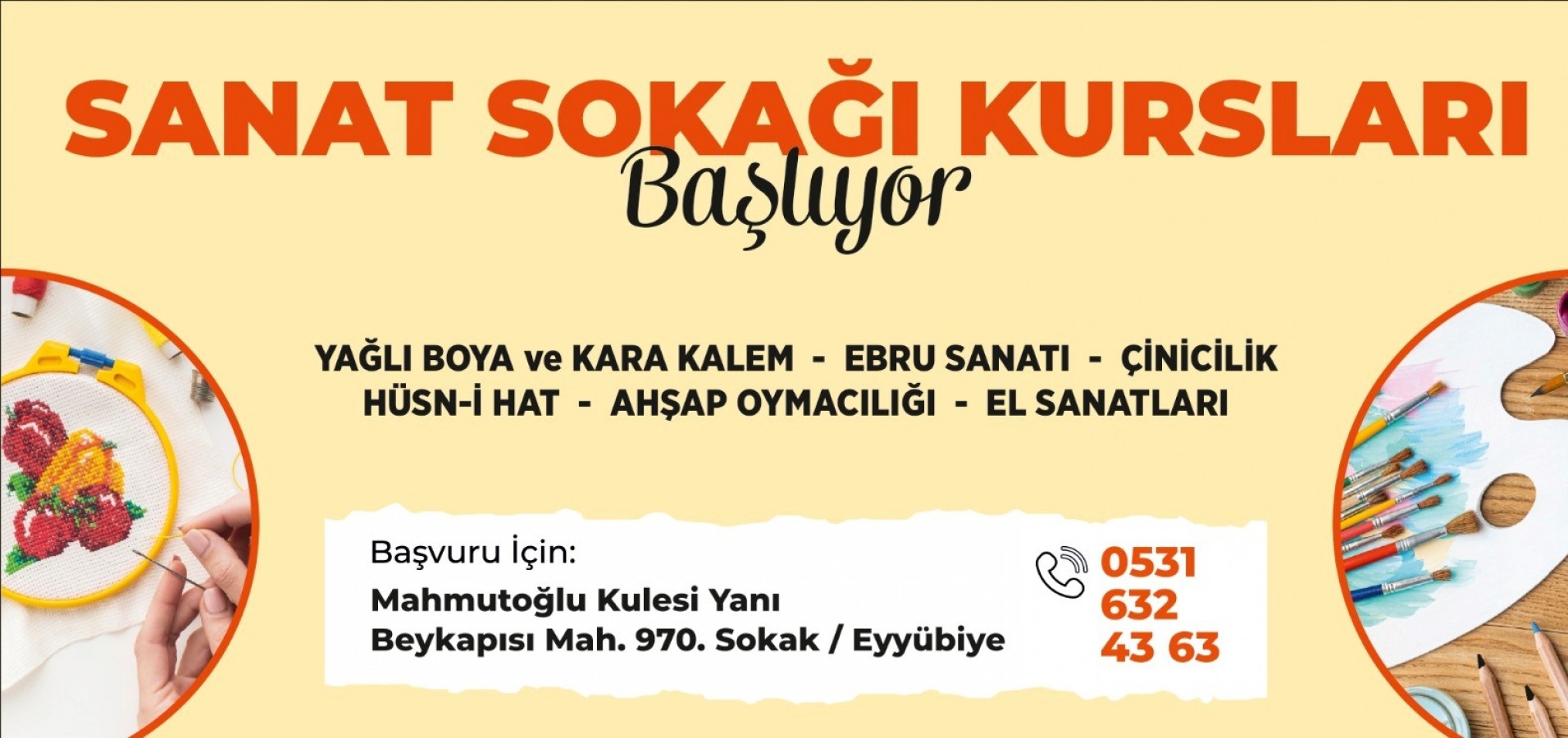 Sanat Sokağı’nda kurslar başlıyor;