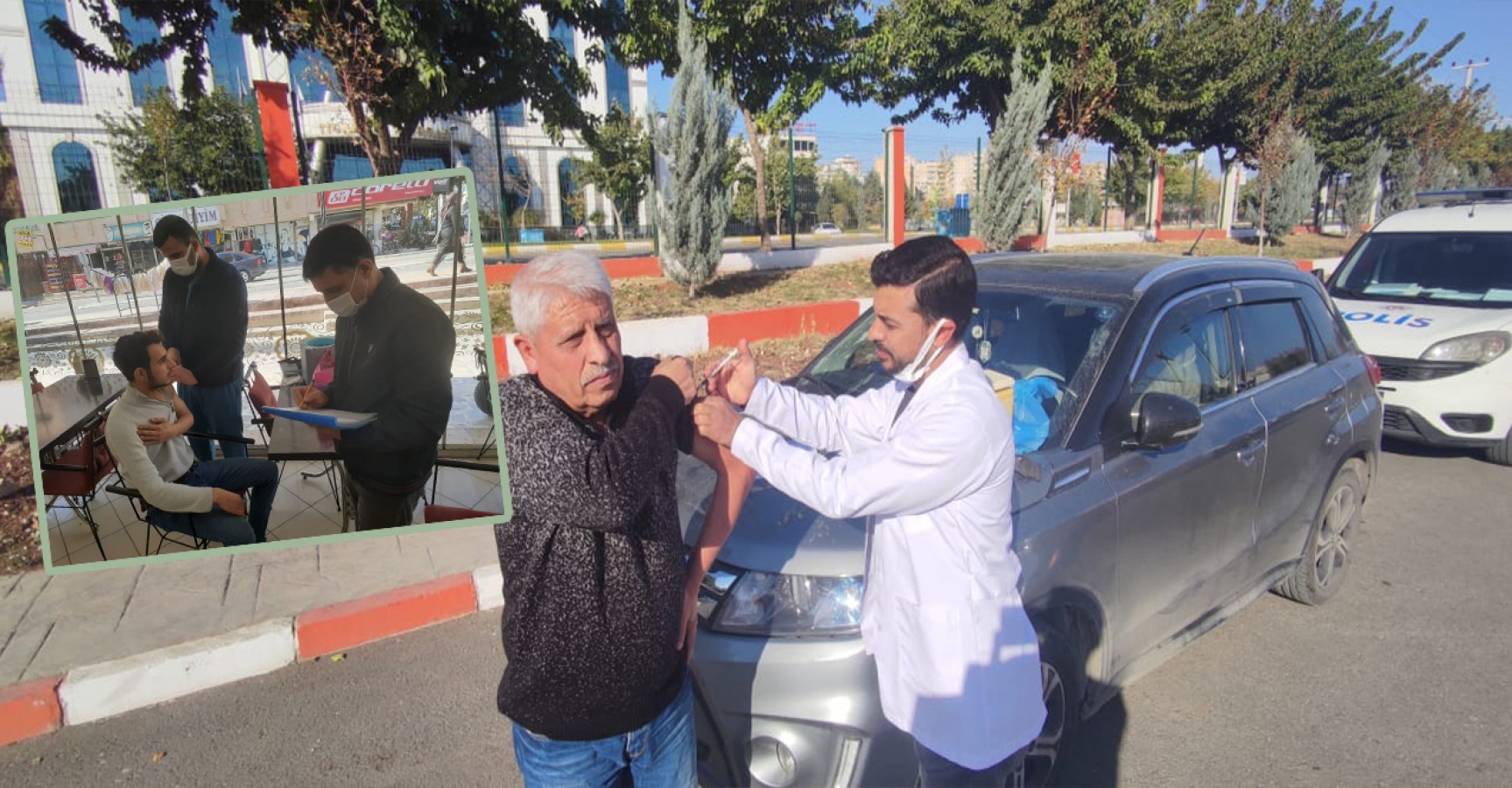 Haliliye’de esnaf ve yatalak hastalara aşı yapıldı;