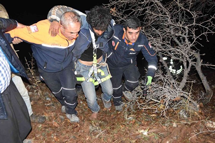 Siverek'te amatör dağcı iki gün mahsur kaldı;