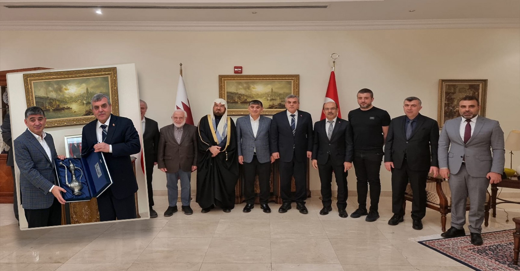 Beyazgül Katar’da Büyükelçi Göksu’yu ziyaret etti;