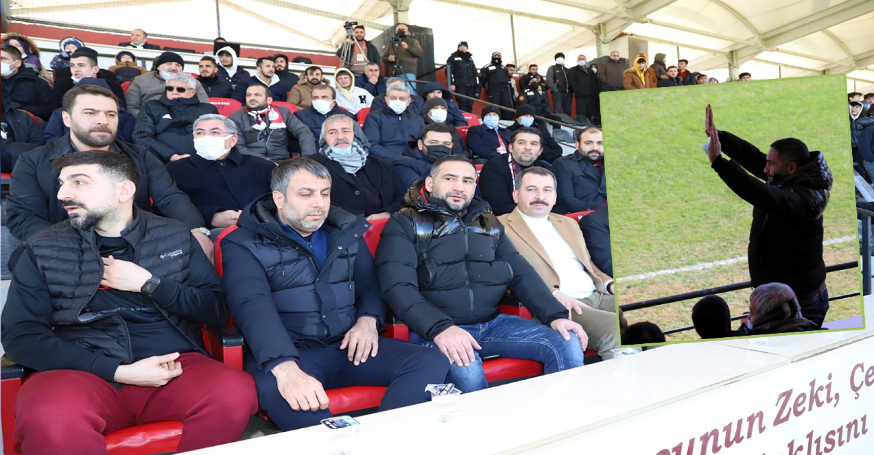Esfane isim Karaköprüspor maçını tribünden izledi;