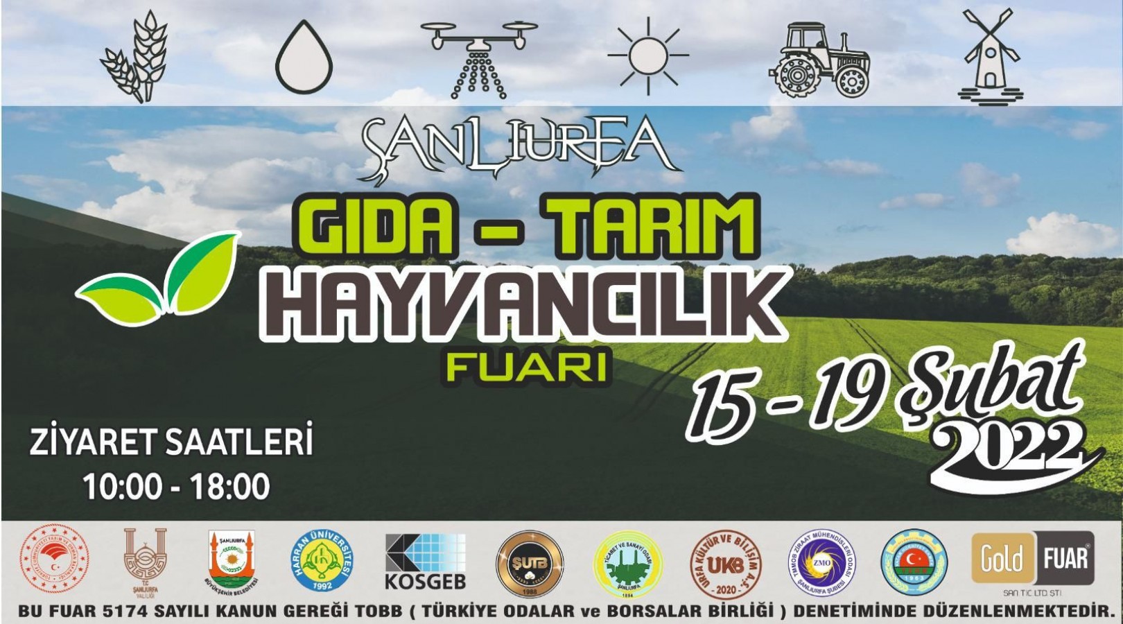 9. Şanlıurfa Gıda Tarım ve Hayvancılık Fuarı kapılarını açıyor;