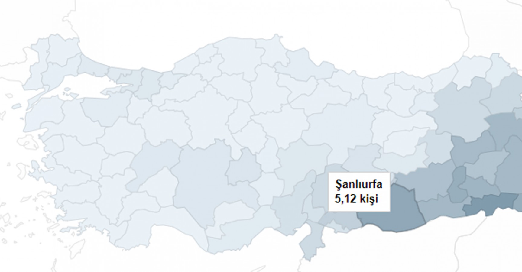 Şanlıurfa da en külfetli (kalabalık) aileler listesinde;