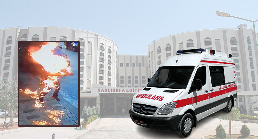 Üzerine dökülen tinerin alev alması sonucu ağır yaralandı;