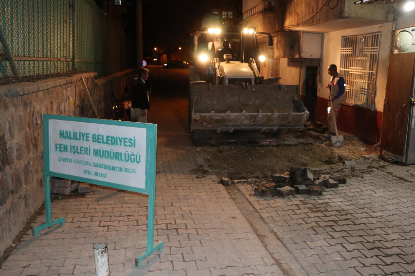 Haliliye’de gece mesaisi;