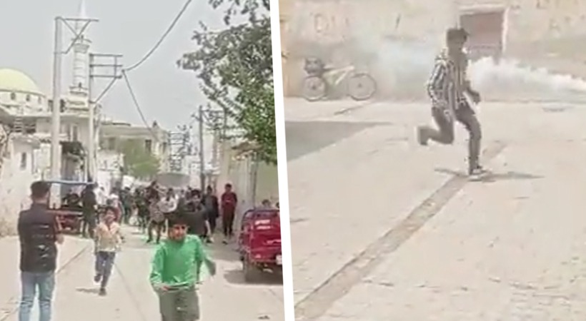 Suruç'ta DEDAŞ'ın çalışmasına engel olan mahalleliye biber gazı;