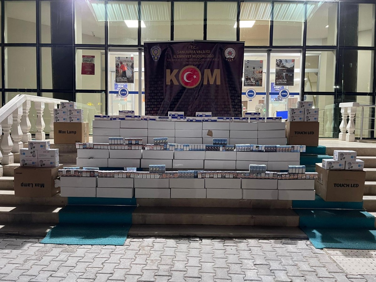 Şanlıurfa’da binlerce gümrük kaçağı ampul ele geçirildi;